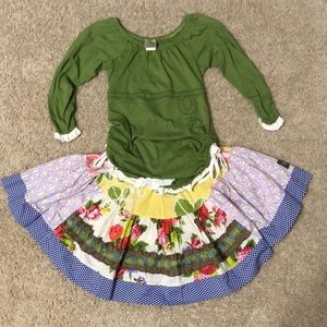 Matilda Jane Hammond Bay Oh Molly! Skirt size 6 & creme de menthe Anna size 8